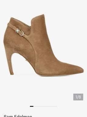Sam Edelman Fiora Tan Suede Pointed-Toe Ankle Boot